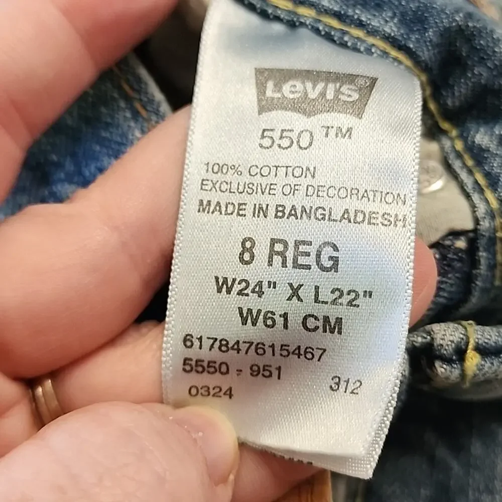 Levi's 550 Relaxed Jeans, 24x22, Boys 8